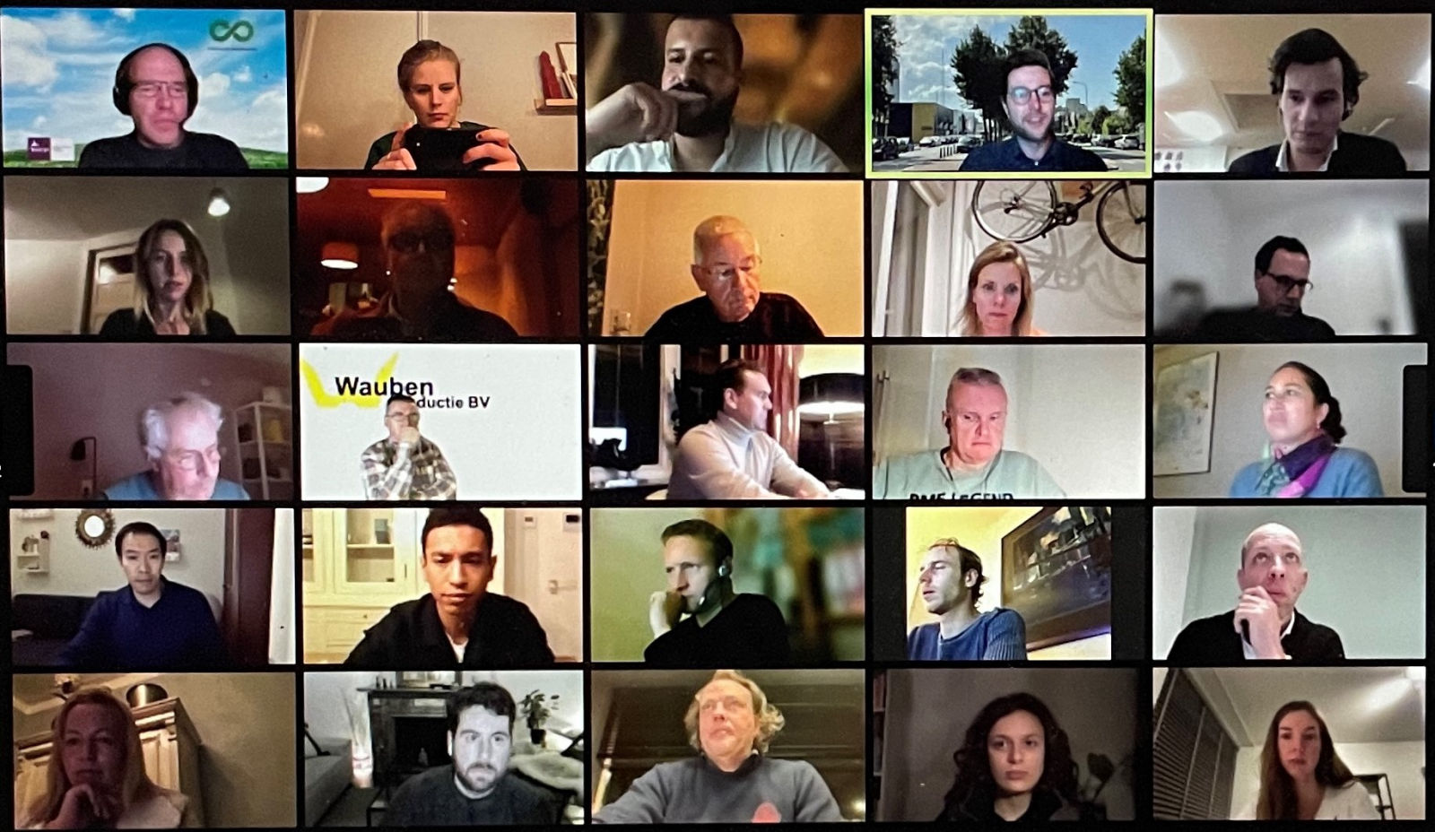 Foto aanwezigen zoom-sessie